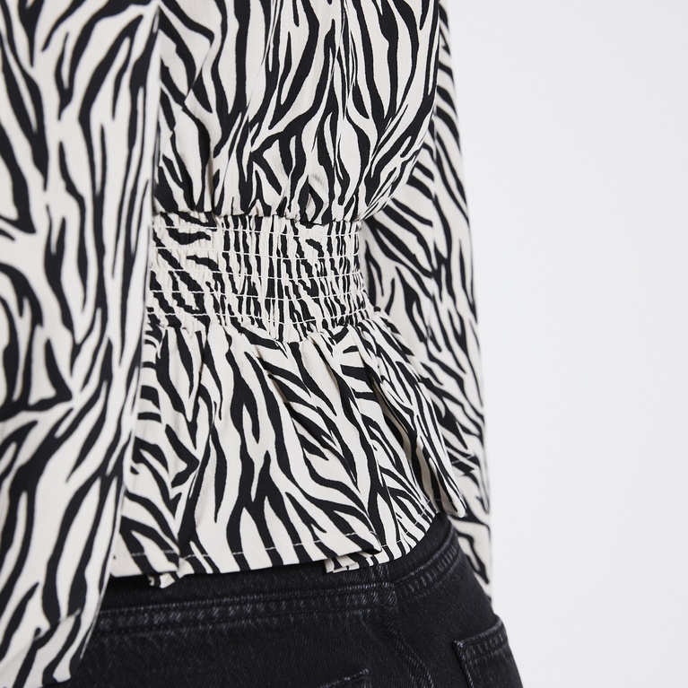 Sculpted peplum blouse "Gioa" Print 1